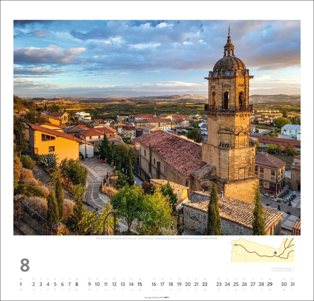 Bild: 9783839903476 | Auf dem Jakobsweg Kalender 2027 - El Camino | Kalender | Spiralbindung