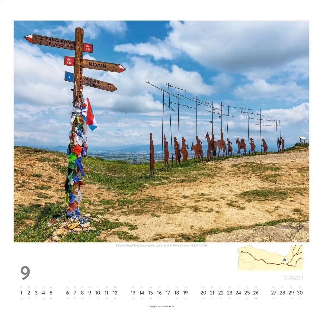 Bild: 9783839903476 | Auf dem Jakobsweg Kalender 2027 - El Camino | Kalender | Spiralbindung