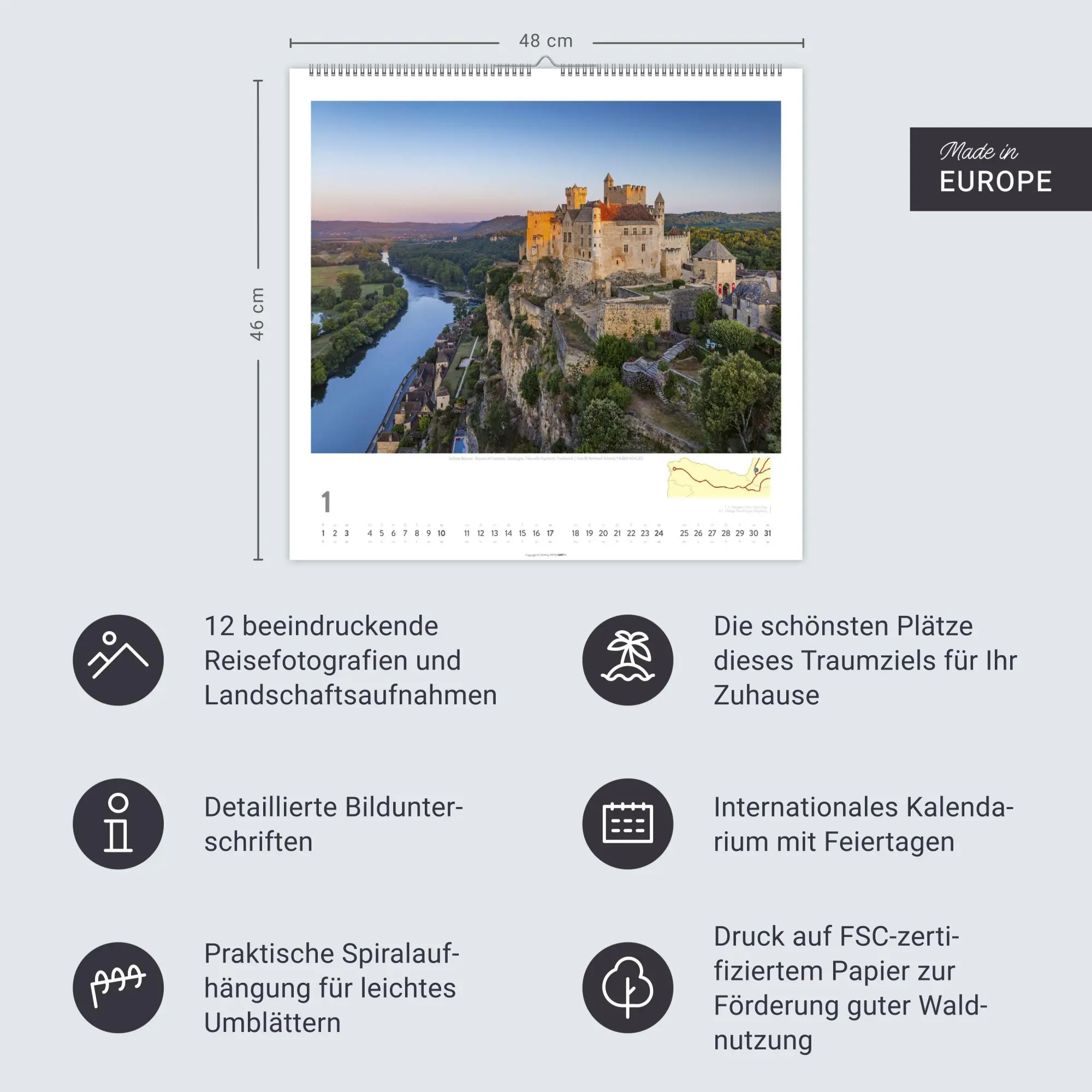 Bild: 9783839903476 | Auf dem Jakobsweg Kalender 2027 - El Camino | Kalender | Spiralbindung