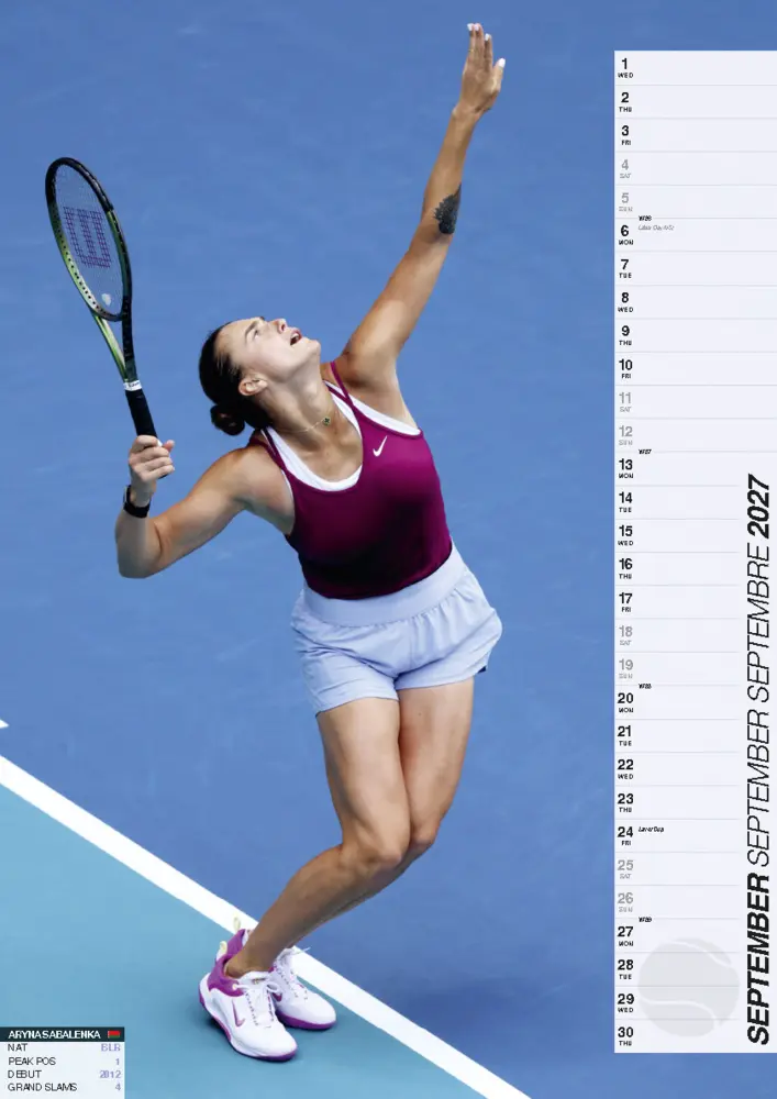 Bild: 9798893613476 | Tennis Kalender 2027 | Alexander Zverev (u. a.) | Kalender | 14 S.