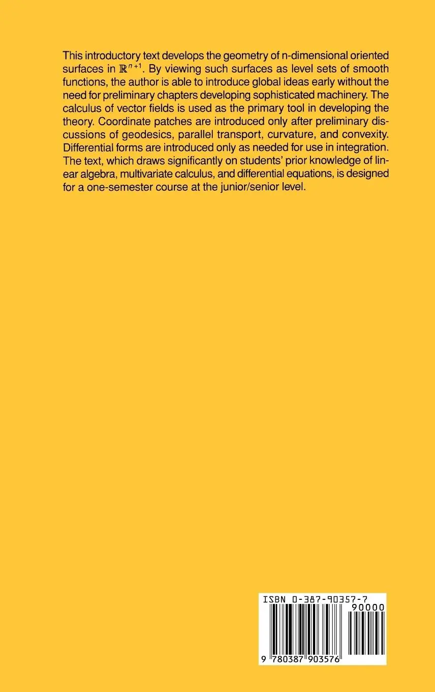 Rückseite: 9780387903576 | Elementary Topics in Differential Geometry | J. A. Thorpe | Buch | xiv