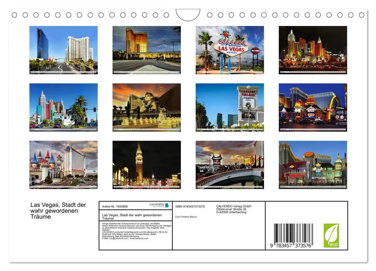 Bild: 9783457373576 | Las Vegas, Stadt der wahr gewordenen Träume (Wandkalender 2026 DIN...