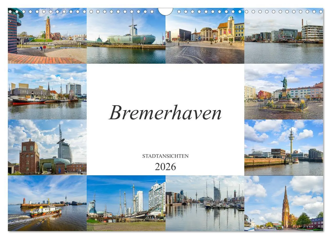 Cover: 9783457753576 | Bremerhaven Stadtansichten (Wandkalender 2026 DIN A3 quer),...