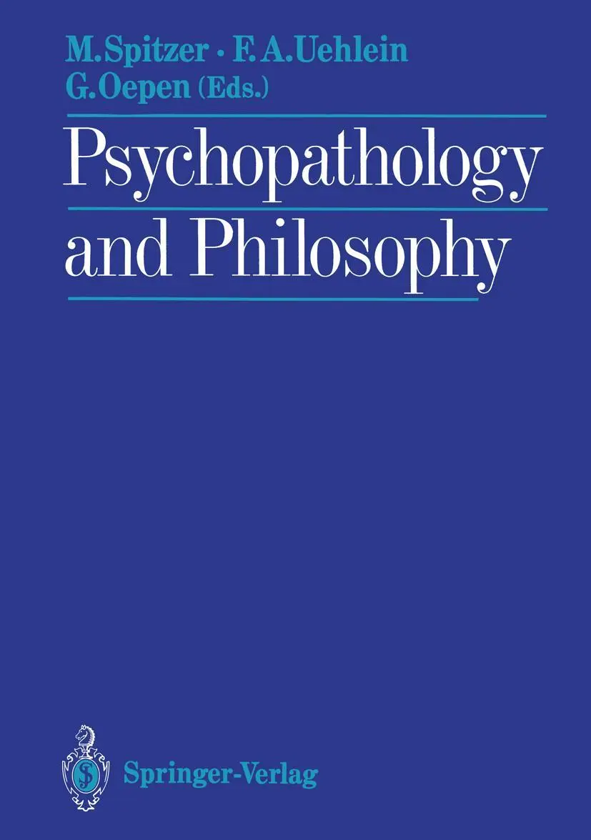 Cover: 9783540503576 | Psychopathology and Philosophy | Manfred Spitzer (u. a.) | Taschenbuch