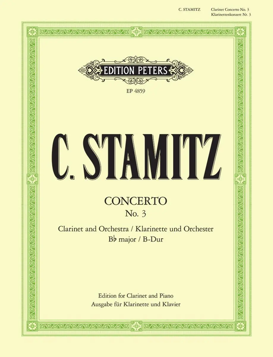 Cover: 9790014033576 | Clarinet Concerto No. 3 in B flat | Johannes Wojciechowski | Broschüre