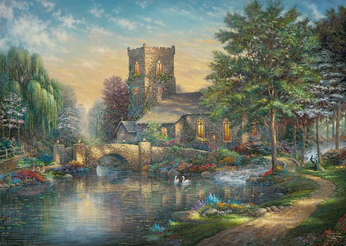 Bild: 4001504573676 | Willow Wood Chapel | Puzzle Thomas Kinkade 1.000 Teile | Spiel | 57367