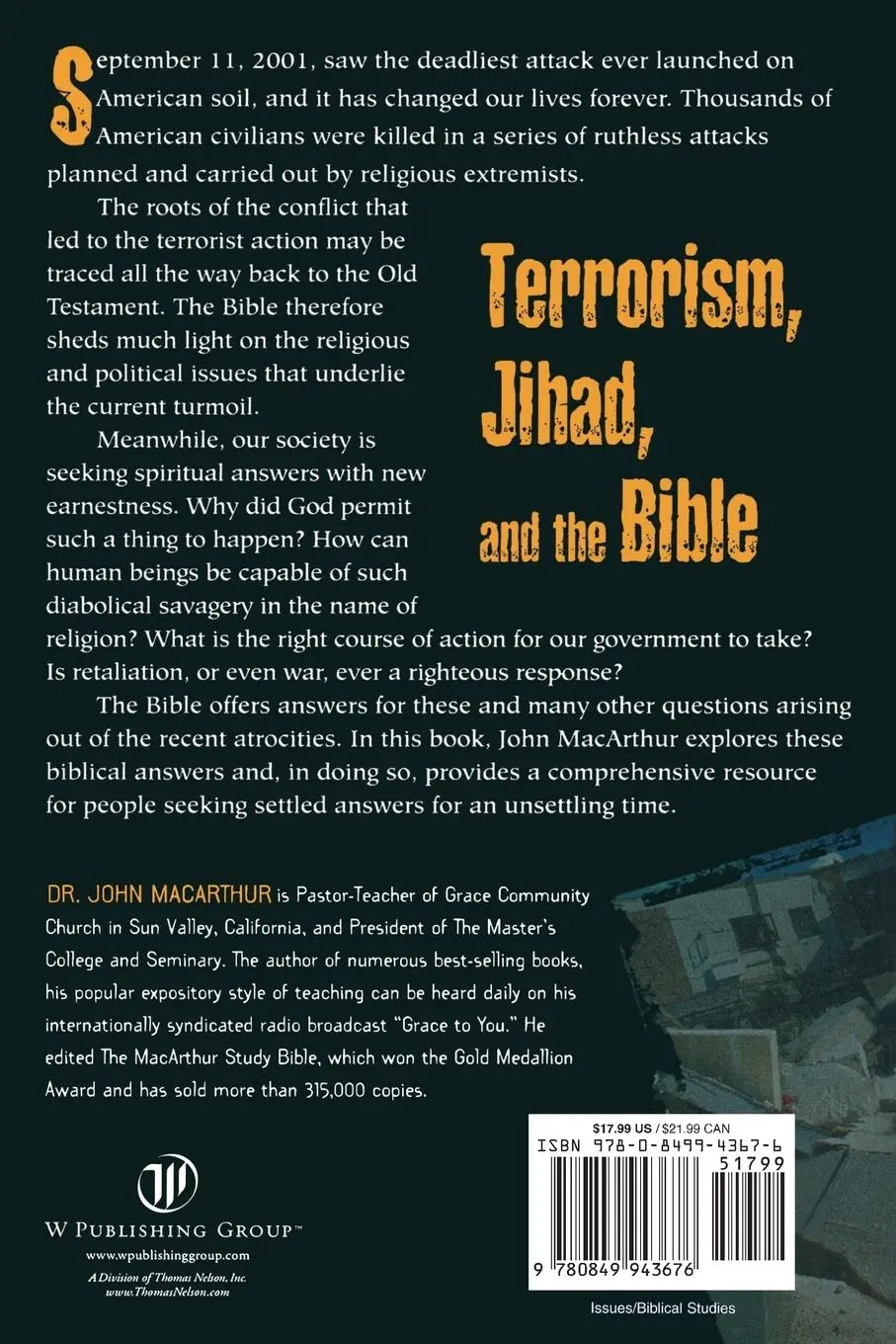 Rückseite: 9780849943676 | Terrorism, Jihad, and the Bible | John F. Jr. MacArthur | Taschenbuch