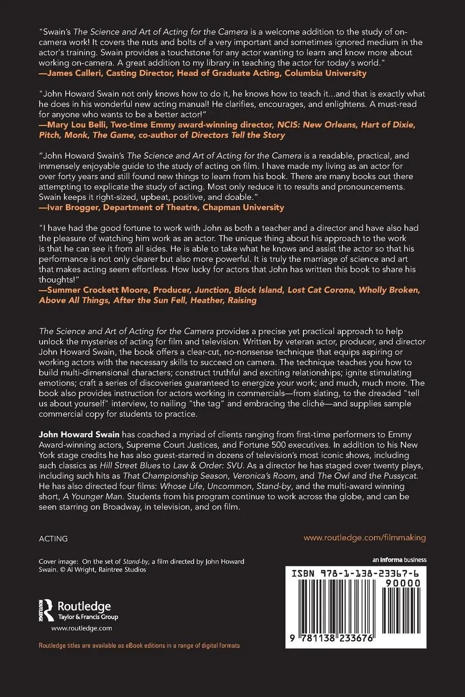 Rückseite: 9781138233676 | The Science and Art of Acting for the Camera | John Howard Swain