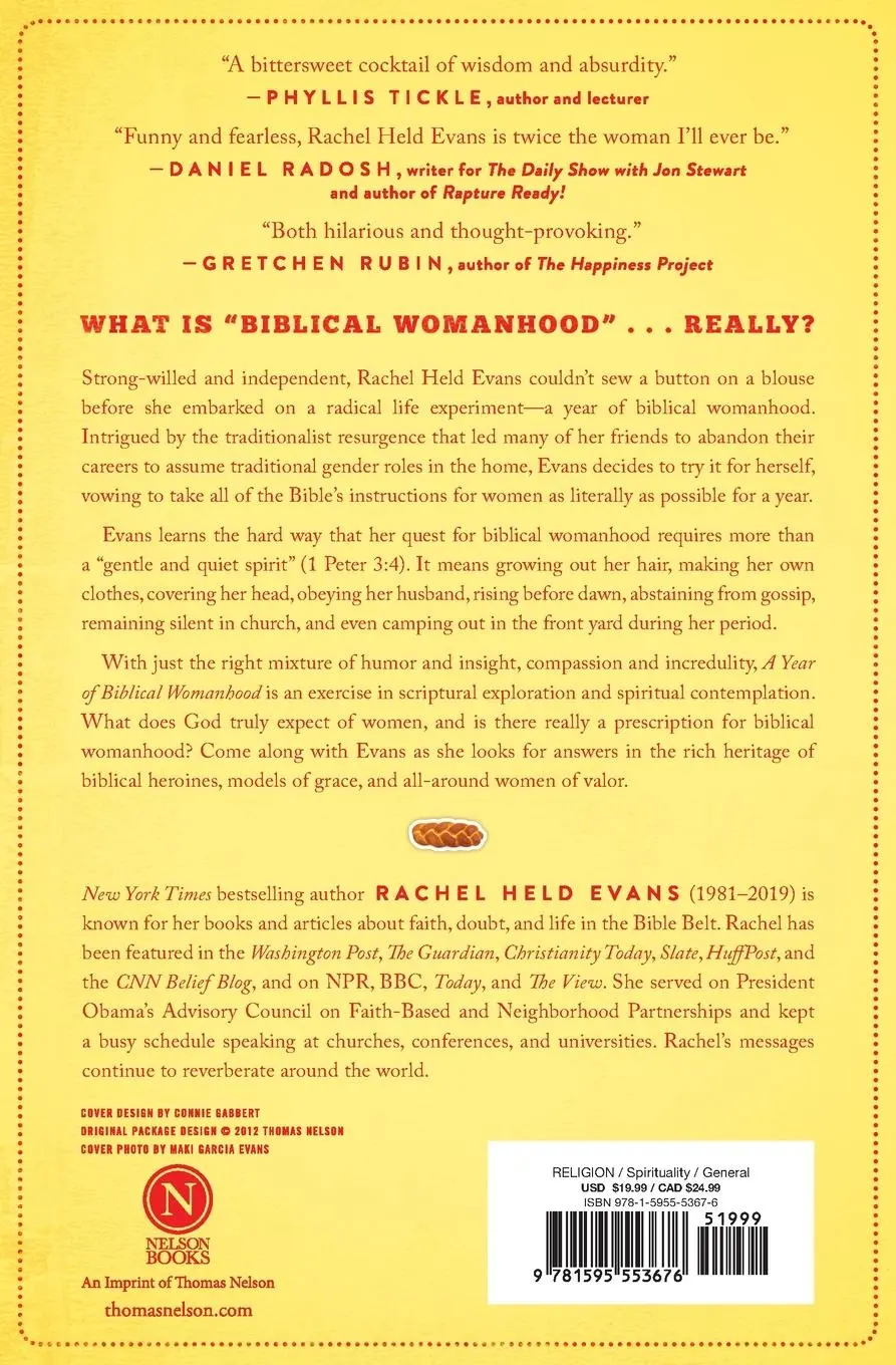 Rückseite: 9781595553676 | A Year of Biblical Womanhood | Rachel Held Evans | Englisch | 2012