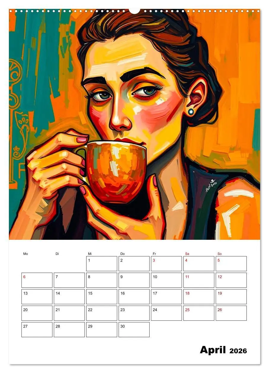 Bild: 9783457293676 | Kaffee trifft Kunst - Aromatische Pinselstriche (Wandkalender 2026...