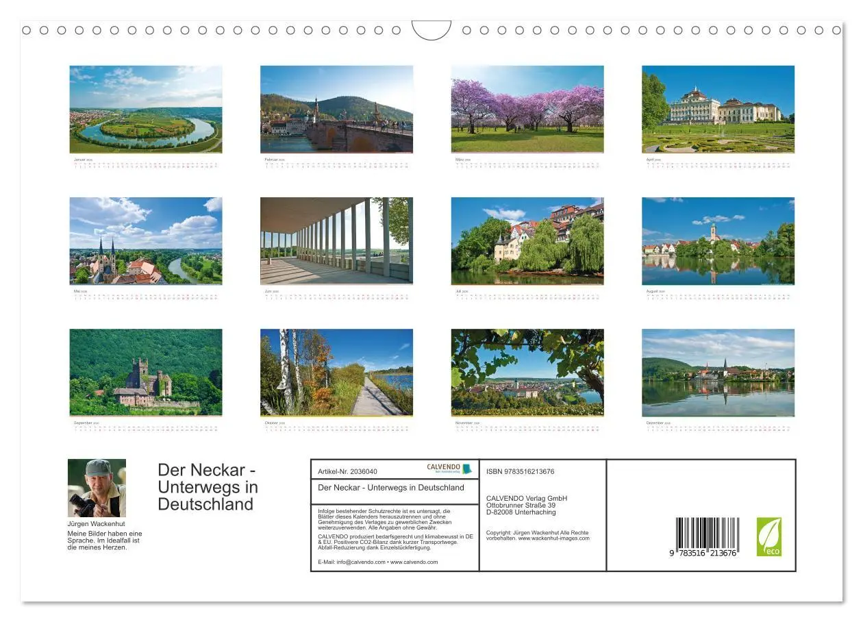 Bild: 9783516213676 | Der Neckar - Unterwegs in Deutschland (Wandkalender 2026 DIN A3...