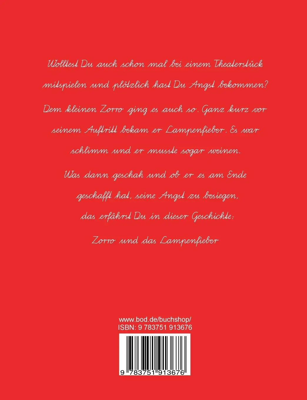 Rückseite: 9783751913676 | Zorro und das Lampenfieber | Amelie Schlichting (u. a.) | Taschenbuch