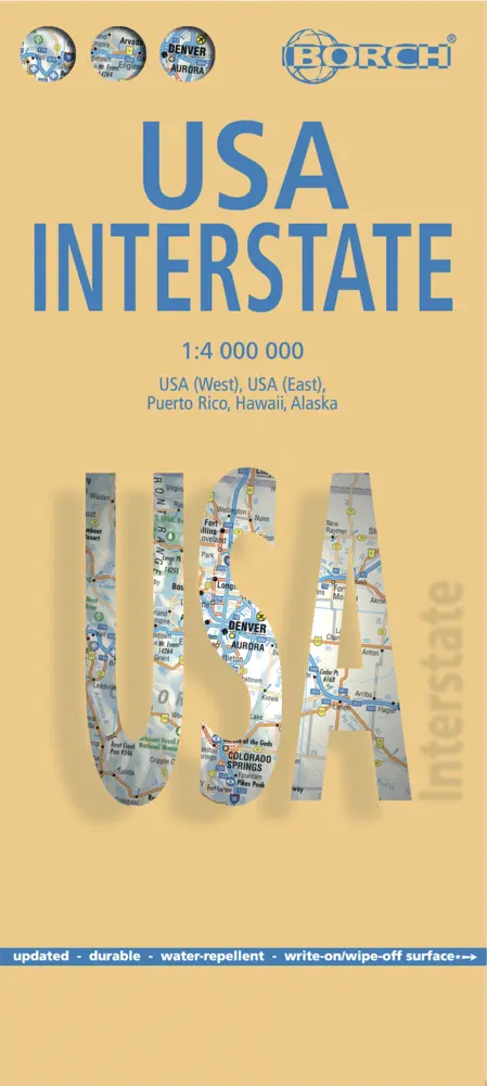 Cover: 9783866093676 | Borch Map USA Interstate | (Land-)Karte | Mehrfarbendruck. Gefalzt