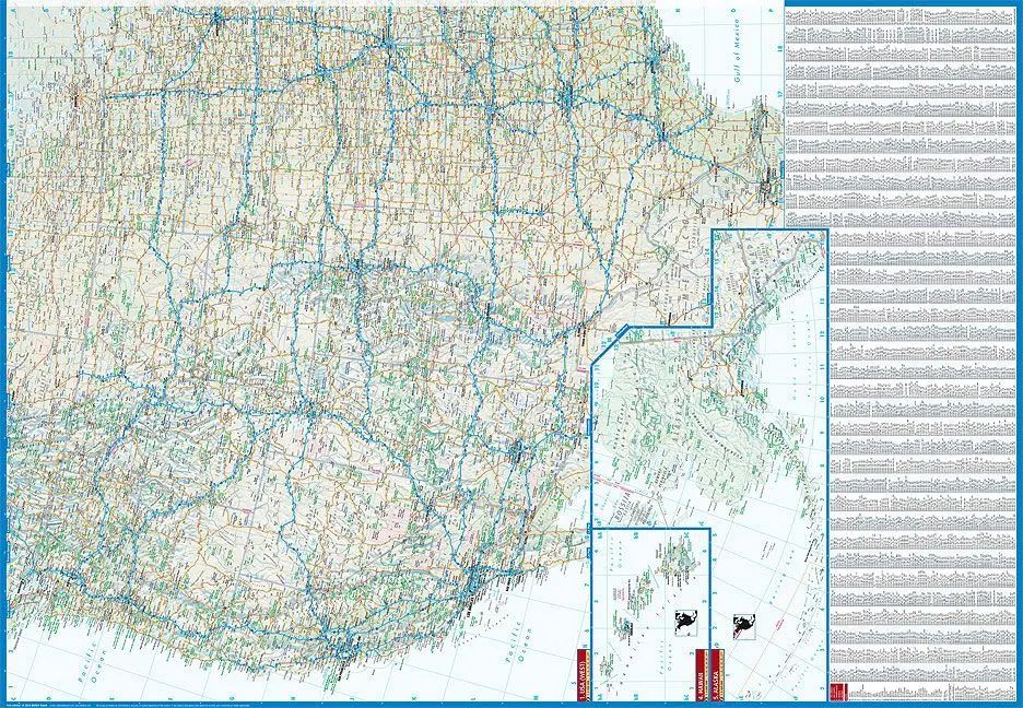 Bild: 9783866093676 | Borch Map USA Interstate | (Land-)Karte | Mehrfarbendruck. Gefalzt