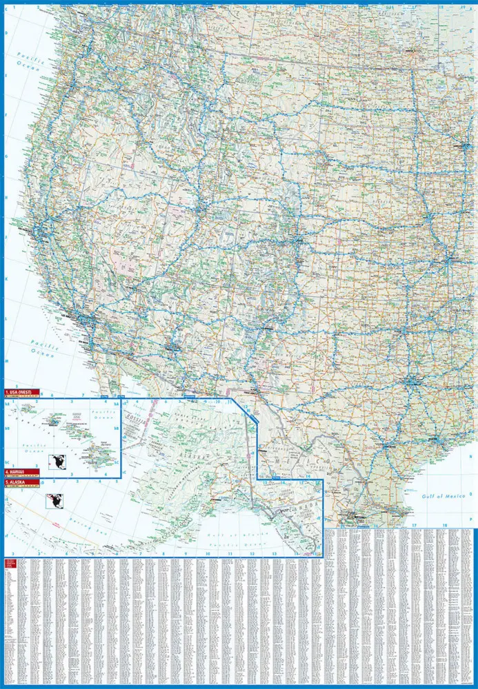 Bild: 9783866093676 | Borch Map USA Interstate | (Land-)Karte | Mehrfarbendruck. Gefalzt