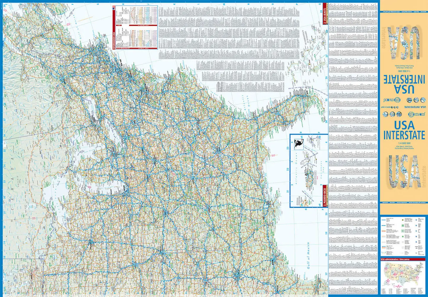 Bild: 9783866093676 | Borch Map USA Interstate | (Land-)Karte | Mehrfarbendruck. Gefalzt