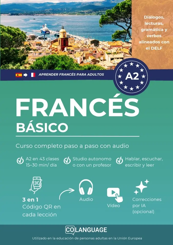 Cover: 9791388253676 | Aprender francés A2 básico: curso completo paso a paso con audio