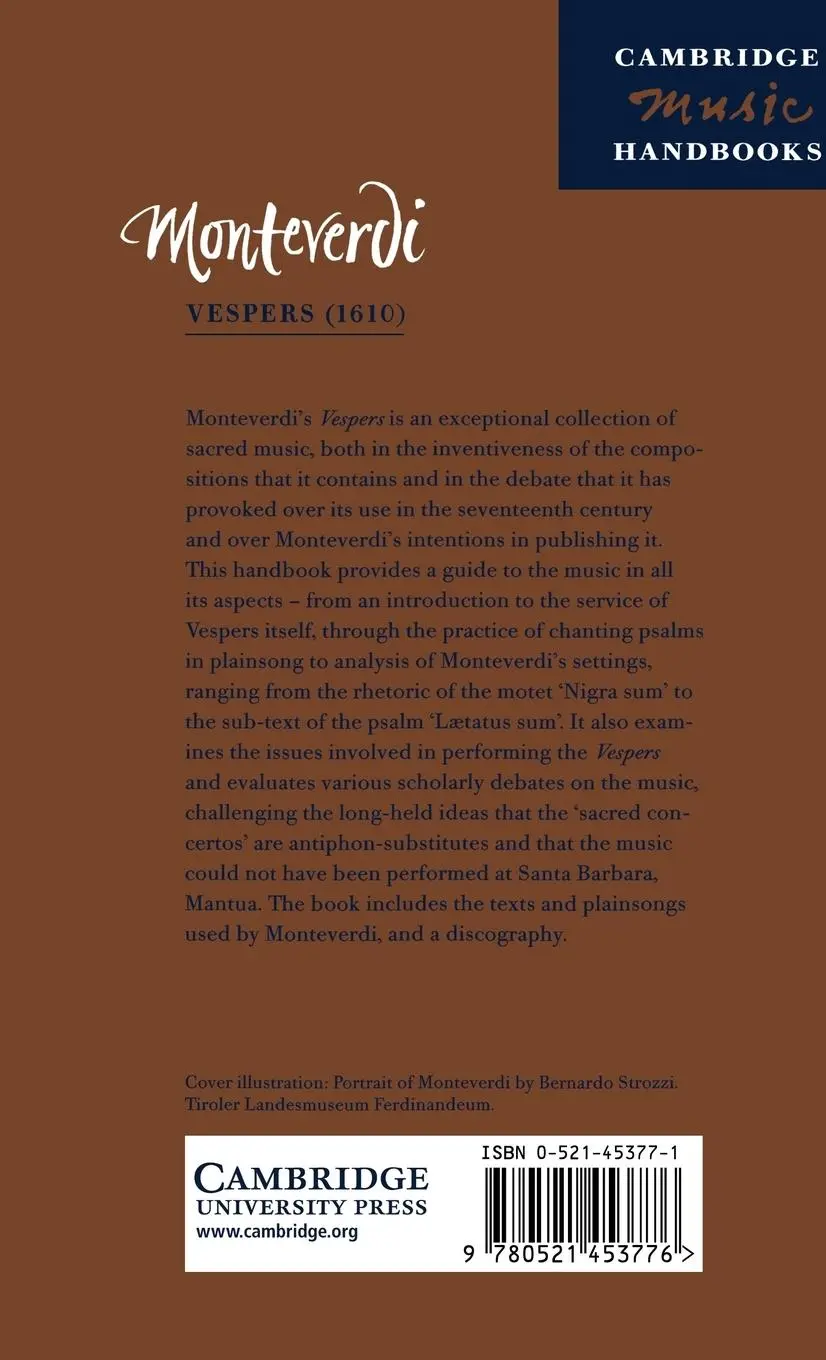 Rückseite: 9780521453776 | Monteverdi | Vespers (1610) | John Whenham | Buch | Englisch | 2007