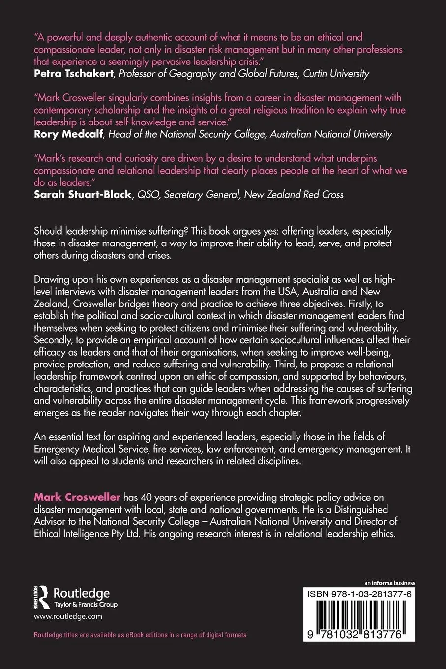 Rückseite: 9781032813776 | Compassion in Disaster Management | Mark Crosweller | Taschenbuch