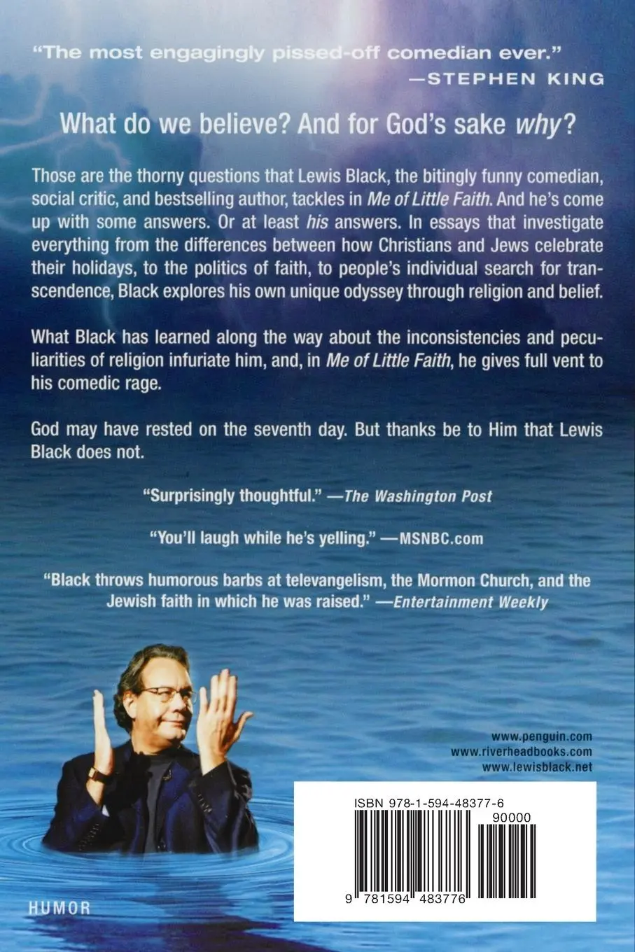 Rückseite: 9781594483776 | Me of Little Faith | More Me! Less Faith! | Lewis Black | Taschenbuch