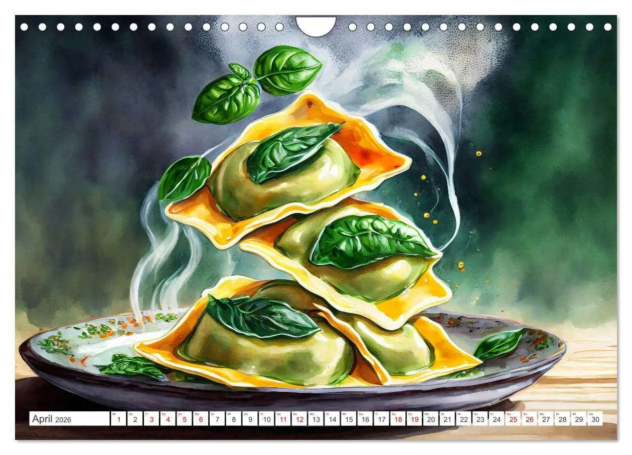 Bild: 9783457353776 | Nudel Varianten (Wandkalender 2026 DIN A4 quer), CALVENDO...