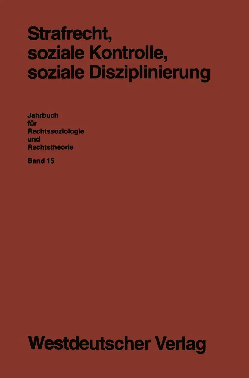 Cover: 9783531123776 | Strafrecht, soziale Kontrolle, soziale Disziplinierung | Taschenbuch