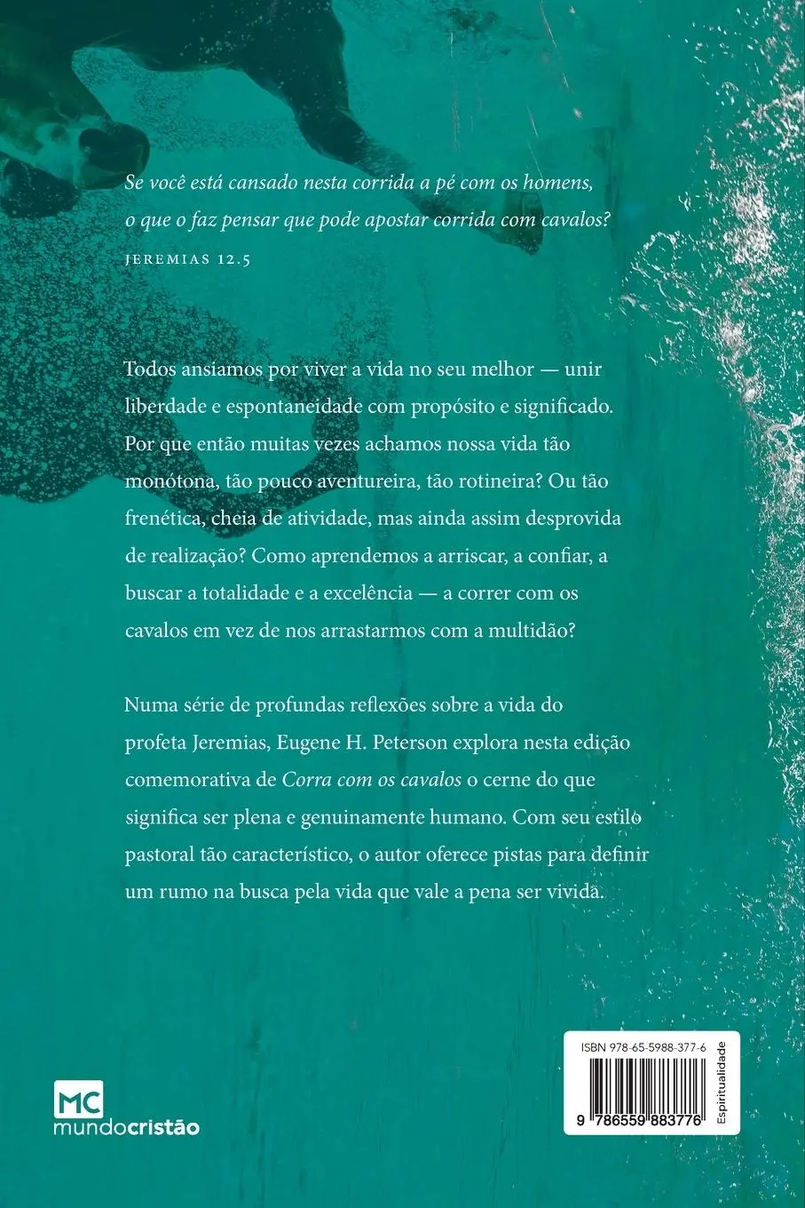 Rückseite: 9786559883776 | Corra com os cavalos | A busca pela vida plena | Eugene H. Peterson