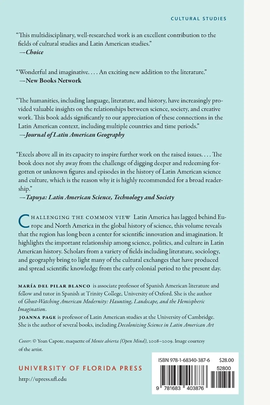 Rückseite: 9781683403876 | Geopolitics, Culture, and the Scientific Imaginary in Latin America