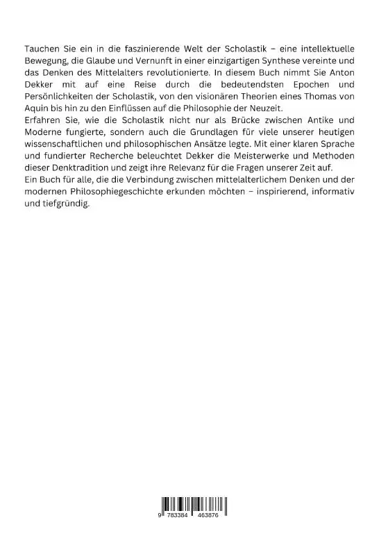 Rückseite: 9783384463876 | Scholastik und ihre Meister | Anton Dekker | Taschenbuch | 316 S.