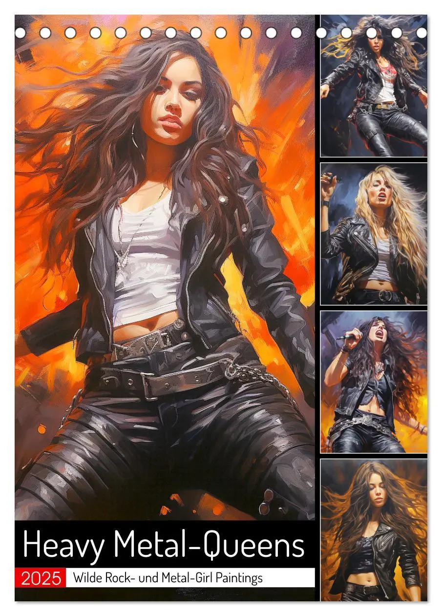 Cover: 9783435863976 | Heavy Metal-Queens. Wilde Rock- und Metal-Girl Paintings...