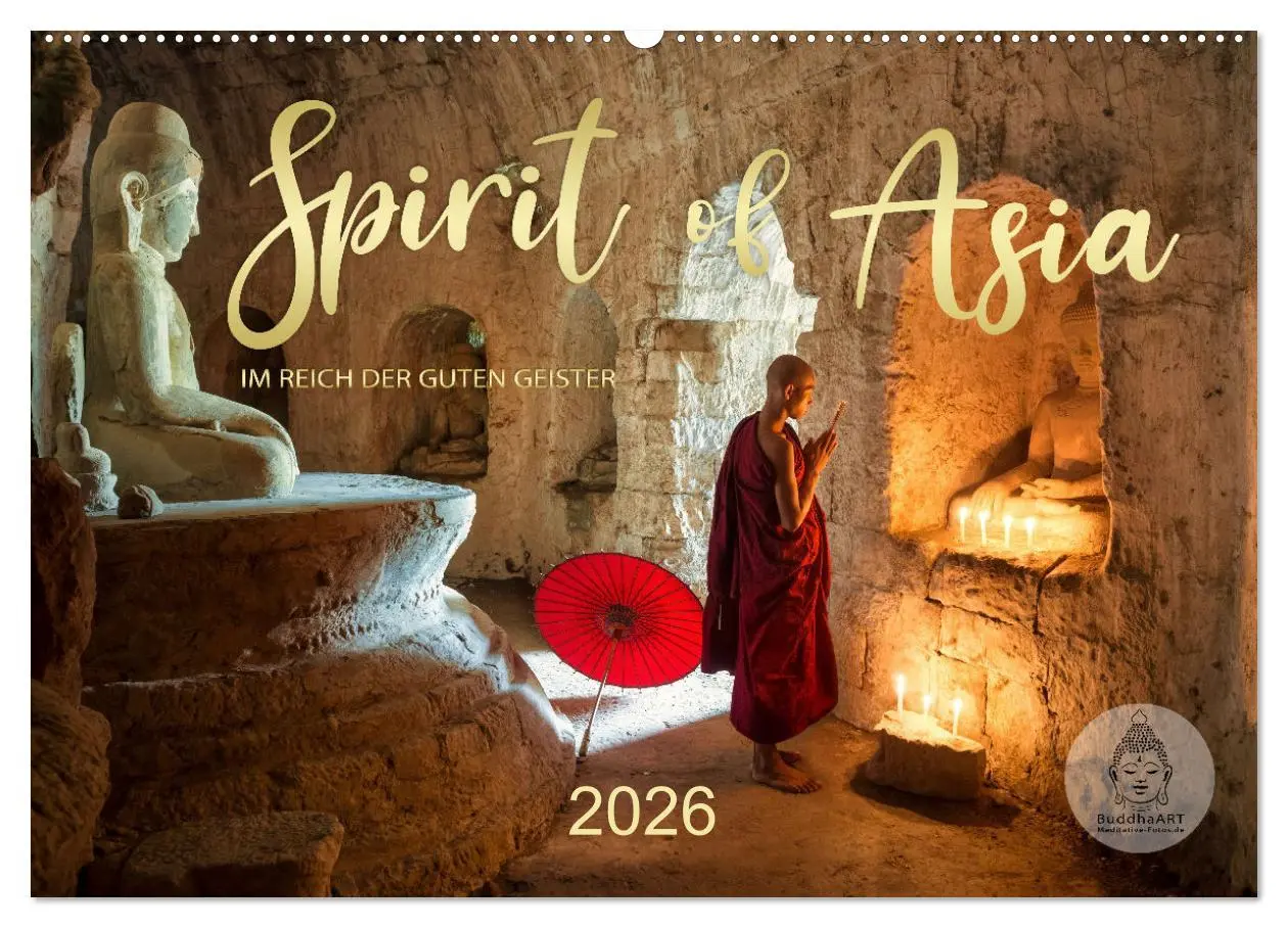 Cover: 9783457643976 | Spirit of Asia - Im Reich der guten Geister (Wandkalender 2026 DIN...