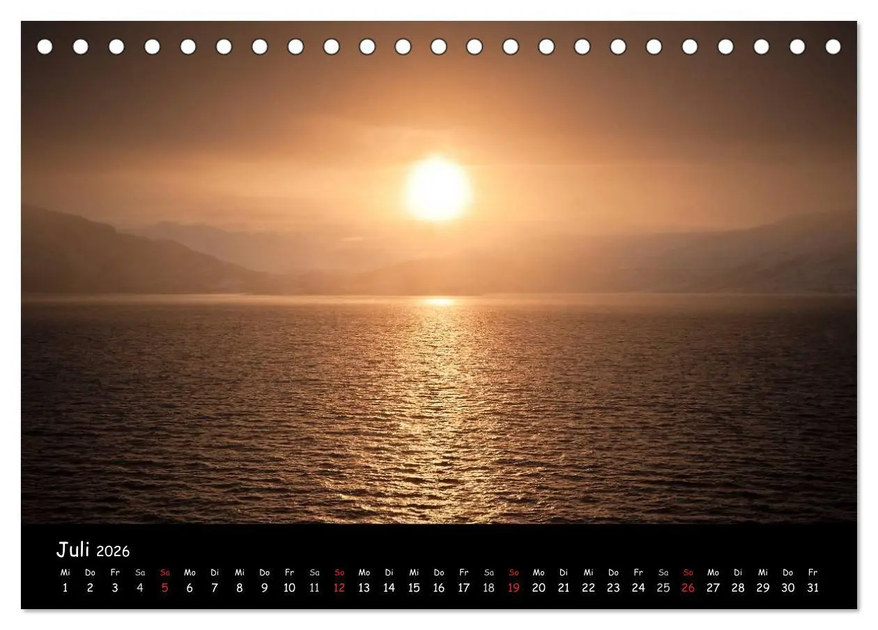 Bild: 9783516113976 | Norwegen (Tischkalender 2026 DIN A5 quer), CALVENDO Monatskalender