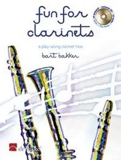 Cover: 9789043123976 | Fun for Clarinets | Play-along clarinet trios | Bart Bakker