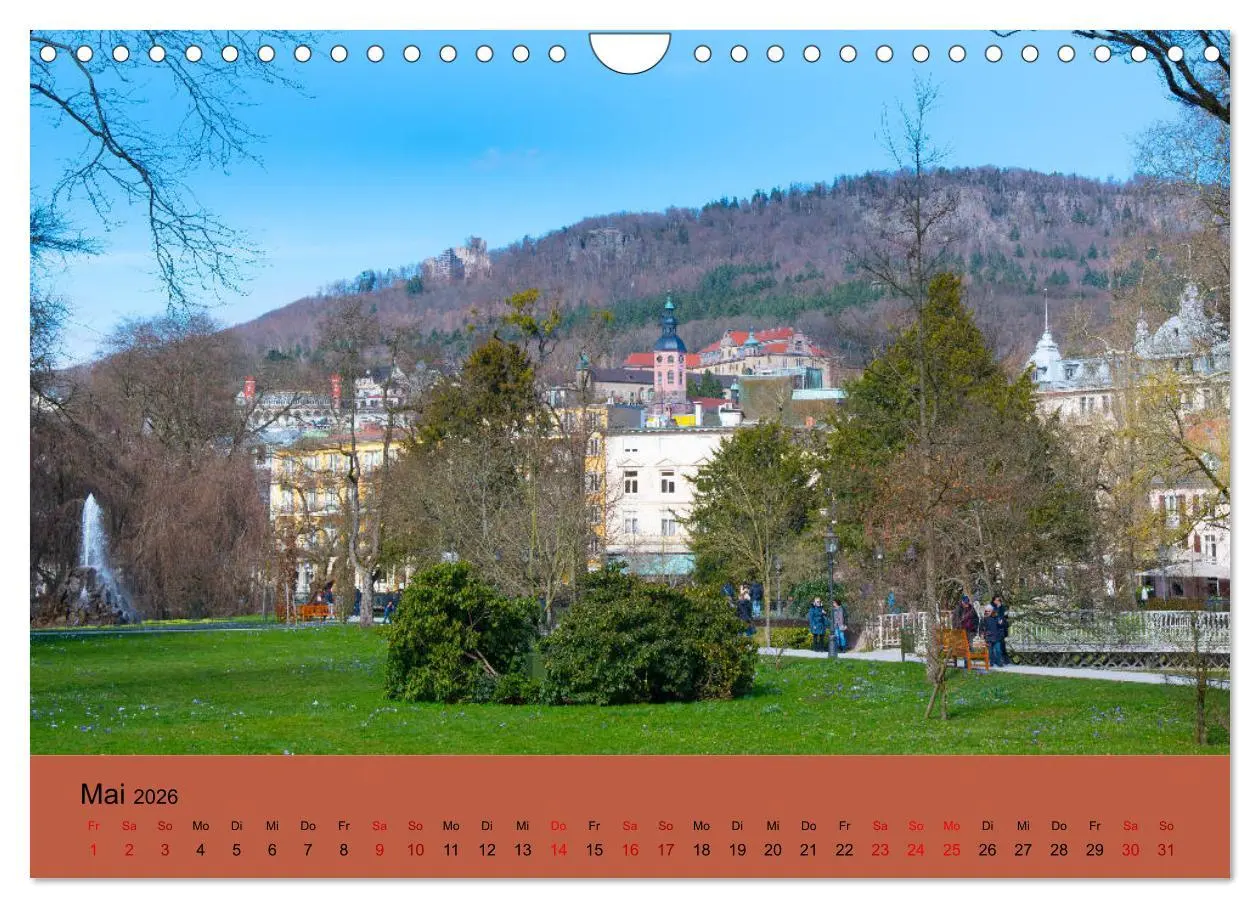 Bild: 9783457834176 | Kurpark Baden-Baden (Wandkalender 2026 DIN A4 quer), CALVENDO...
