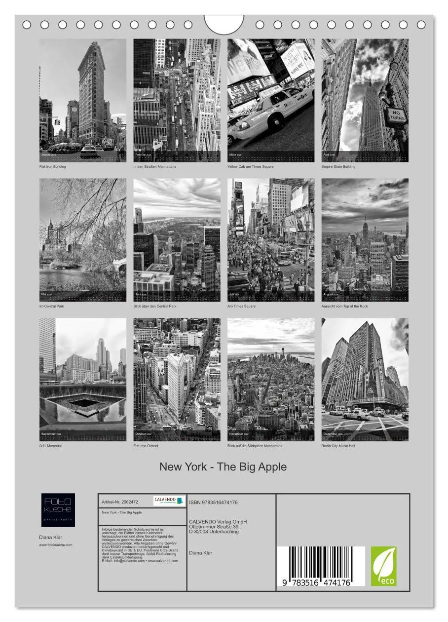 Bild: 9783516474176 | New York - The Big Apple (Wandkalender 2026 DIN A4 hoch), CALVENDO...