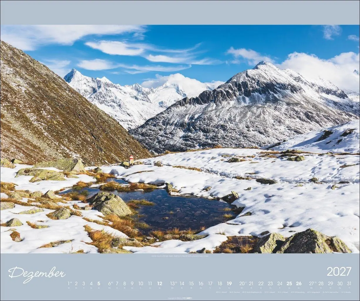 Bild: 9783839904176 | Alpen im Licht Kalender 2027 | Kalender | Reisekalender Weingarten