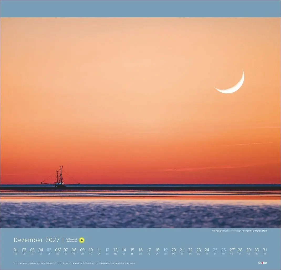 Bild: 9783964024176 | Nationalpark Wattenmeer Edition Kalender 2027 - Martin Stock | Stock