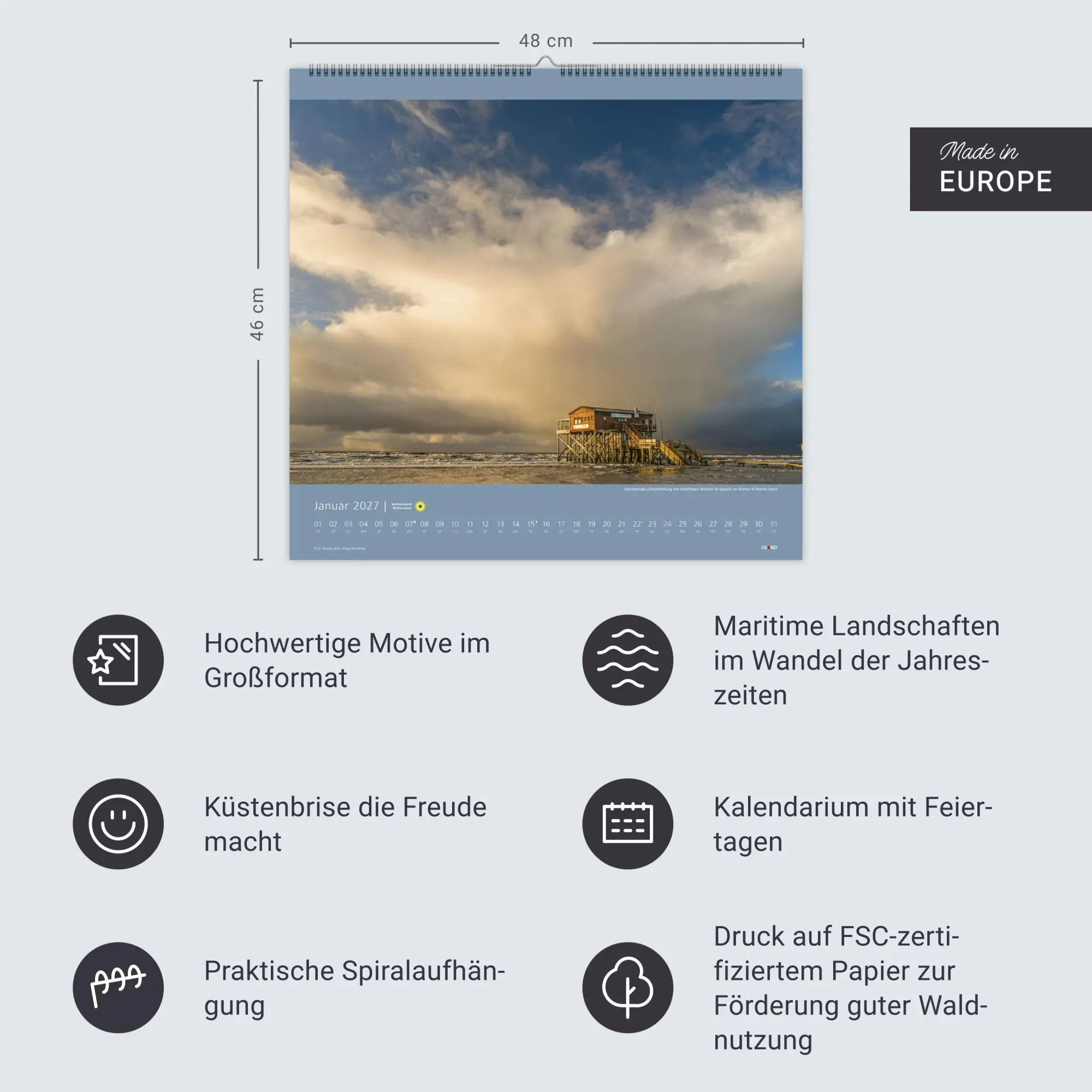 Bild: 9783964024176 | Nationalpark Wattenmeer Edition Kalender 2027 - Martin Stock | Stock