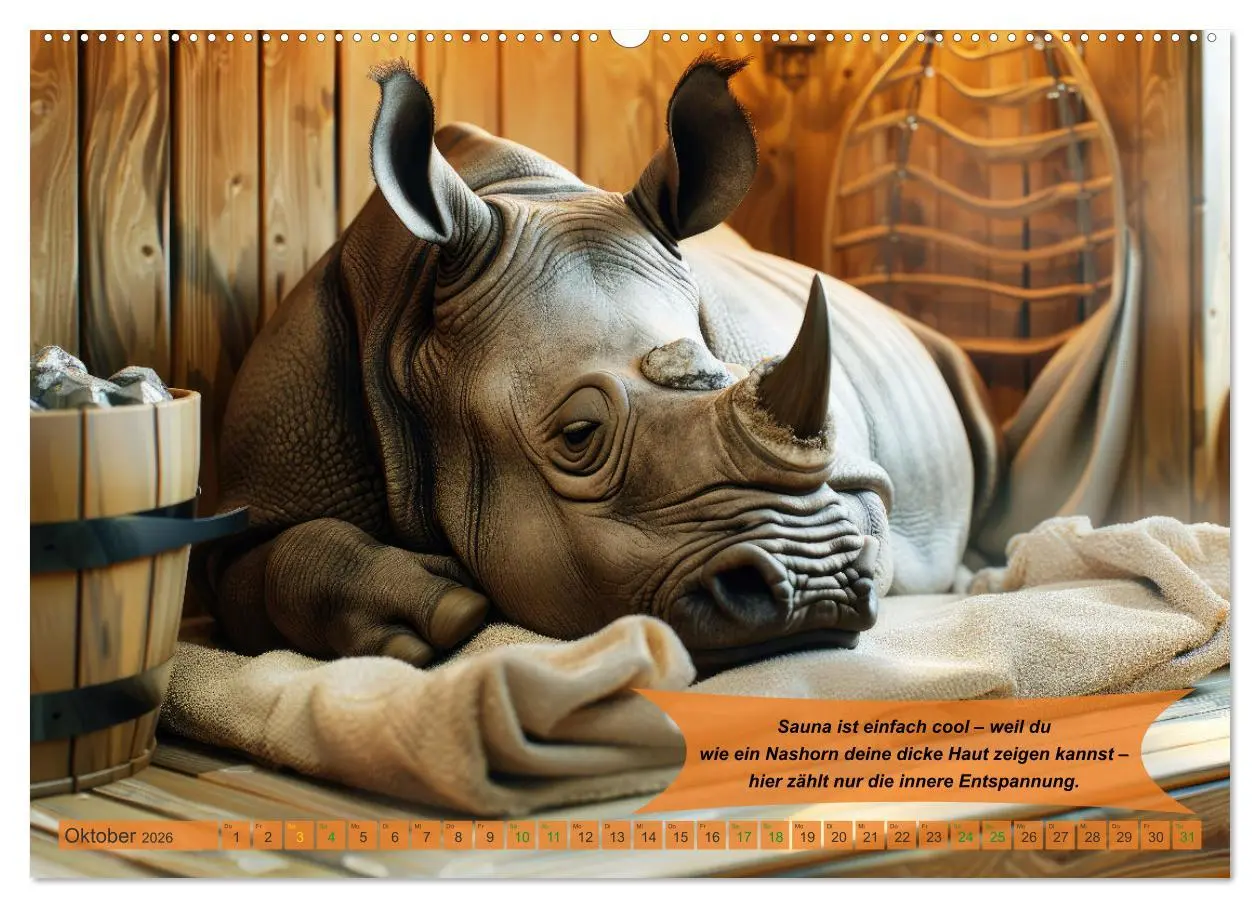 Bild: 9783457374276 | Tierisch lustige Saunafreunde (Wandkalender 2026 DIN A2 quer),...
