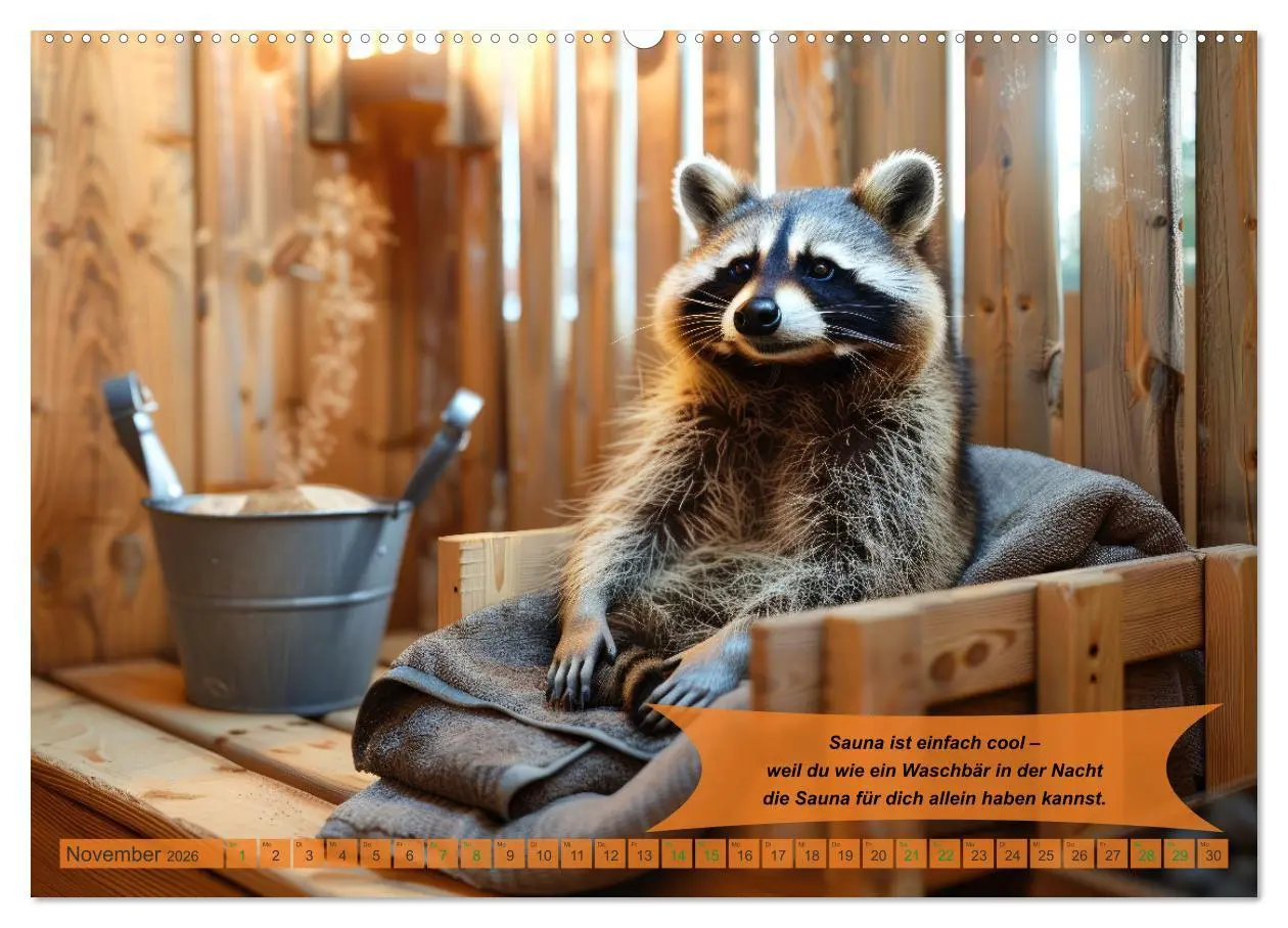 Bild: 9783457374276 | Tierisch lustige Saunafreunde (Wandkalender 2026 DIN A2 quer),...