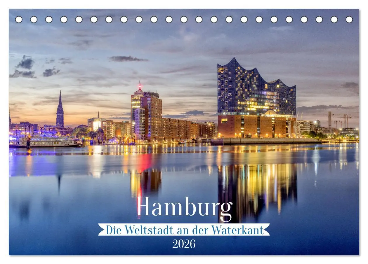 Cover: 9783457514276 | Hamburg - Die Weltstadt an der Waterkant (Tischkalender 2026 DIN A5...