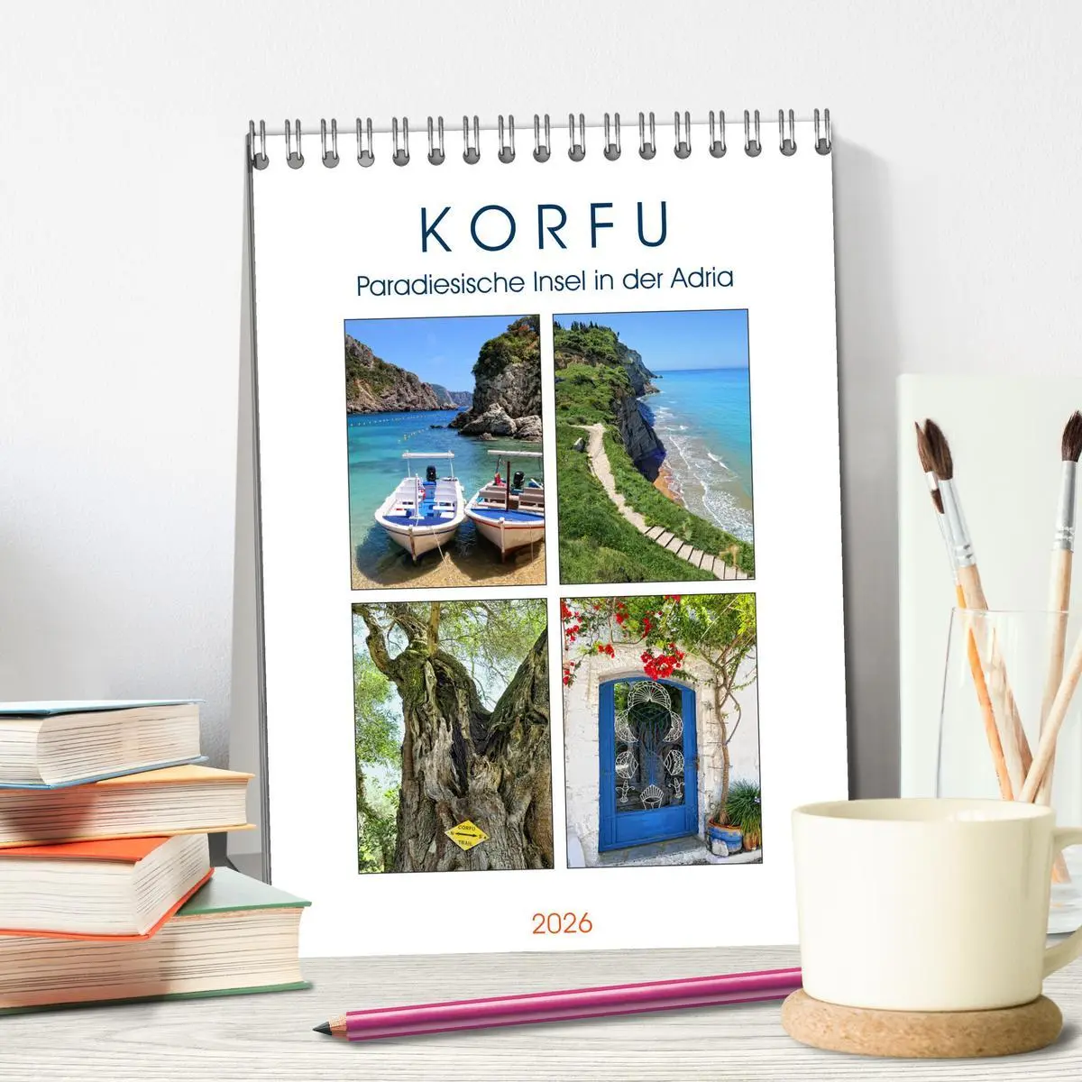 Bild: 9783516394276 | Korfu - Paradiesische Insel in der Adria (Tischkalender 2026 DIN A5...