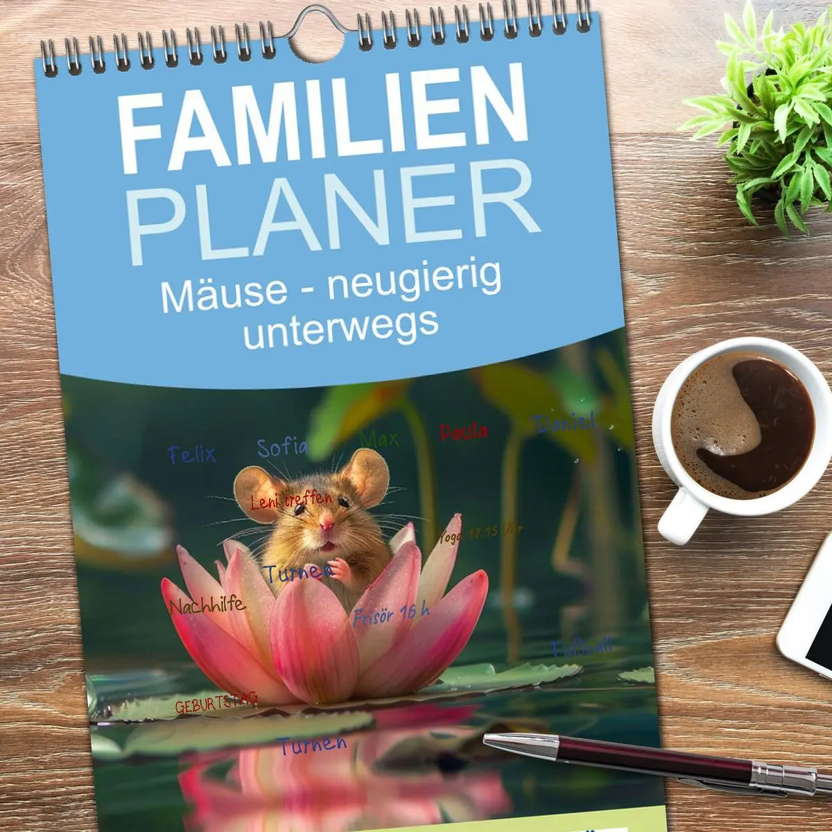 Bild: 9783516604276 | Familienplaner 2026 - Mäuse - neugierig unterwegs mit 5 Spalten...