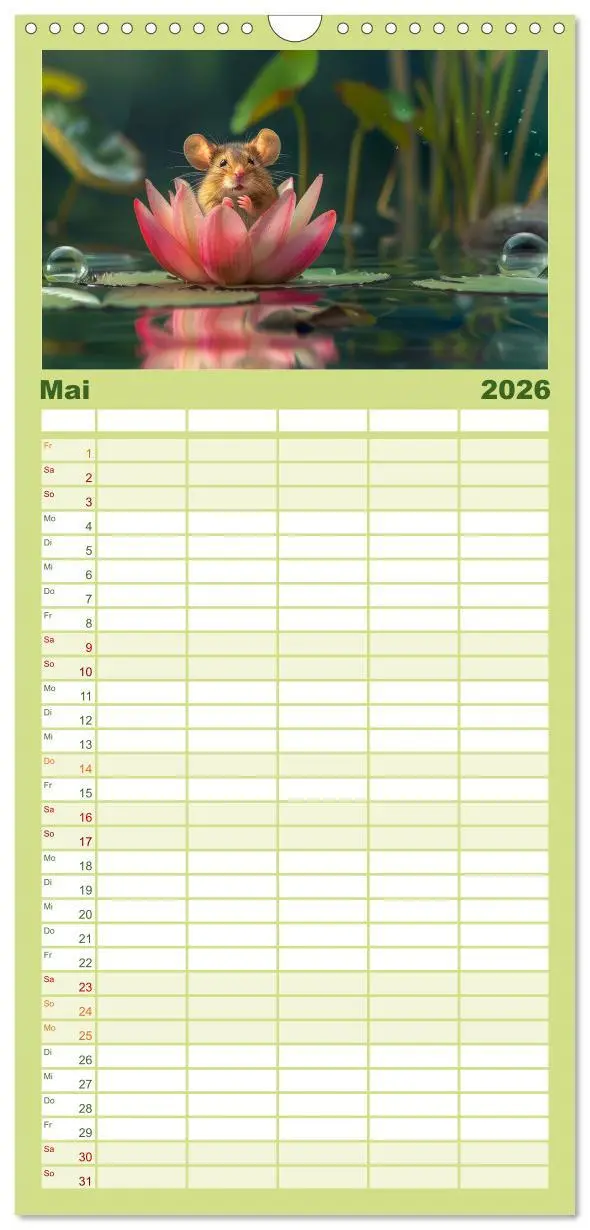 Bild: 9783516604276 | Familienplaner 2026 - Mäuse - neugierig unterwegs mit 5 Spalten...