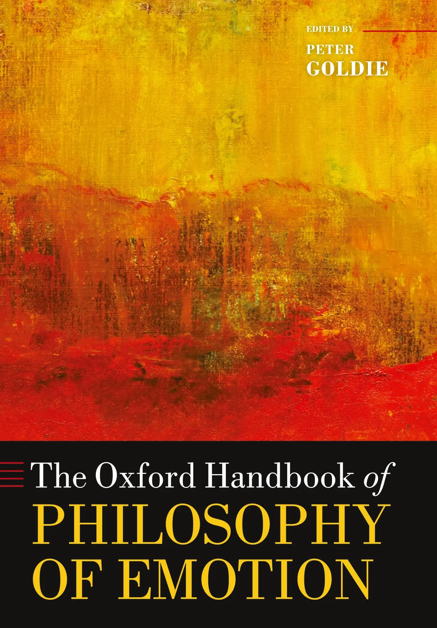 Cover: 9780199654376 | THE OXFORD HANDBOOK OF PHILOSOPHY OF EMOTION | Goldie | Taschenbuch
