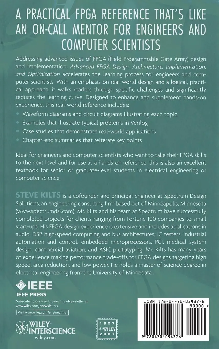 Rückseite: 9780470054376 | Advanced FPGA Design | Architecture, Implementation, and Optimization