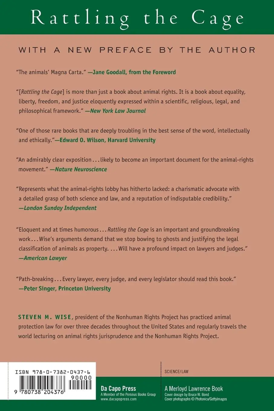 Rückseite: 9780738204376 | Rattling the Cage | Toward Legal Rights for Animals | Steven Wise