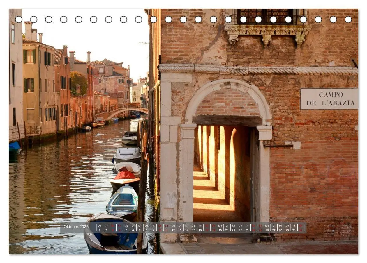 Bild: 9783457294376 | Sehnsuchtsort Venedig 2026 (Tischkalender 2026 DIN A5 quer),...