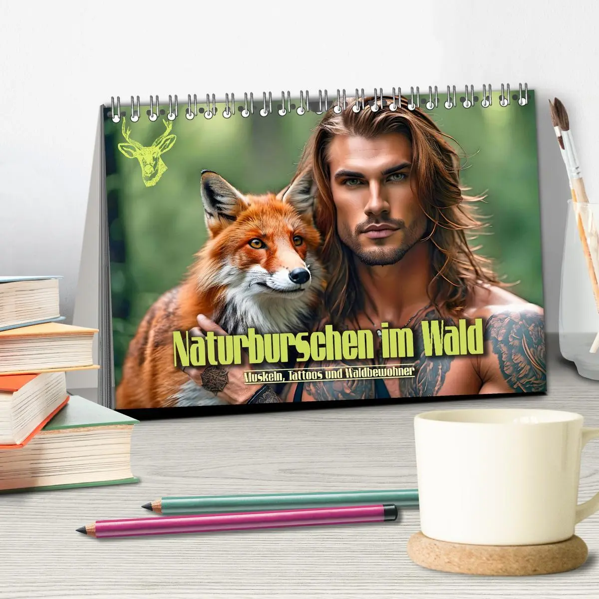 Bild: 9783457364376 | Naturburschen im Wald - Muskeln, Tattoos und Waldbewohner...