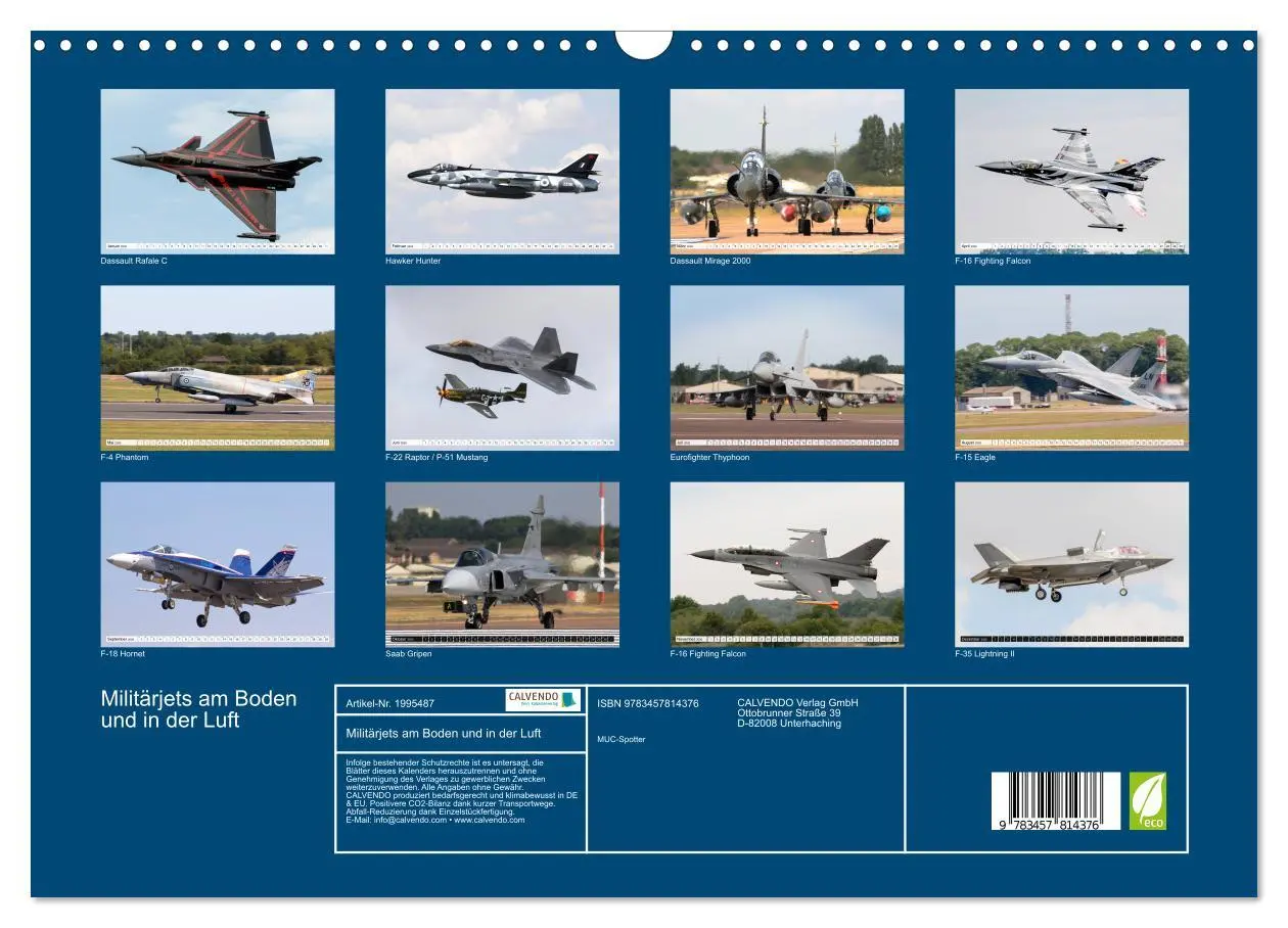 Bild: 9783457814376 | Militärjets am Boden und in der Luft (Wandkalender 2026 DIN A3...